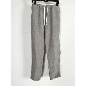 CP Shades 100% Linen Pants Blue Beige Striped Made In USA MINT